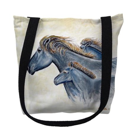 Betsy Drake TY1019S 13 x 13 in. Wild Horses Small Tote Bag