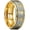 Grey&Gold, variant on 8mm Lord's Prayer Cross Ring Stainless Steel Ring Gold Silver Wedding Band Comfort Fit Size 10