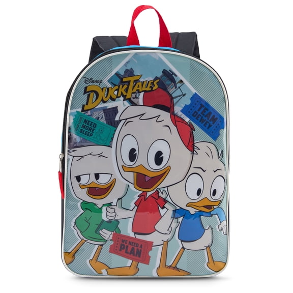 DUCKTALES, 15" Boys' Backpack with Padded Straps & Zip Compartment - Ideal Toddler Bookbag for School & Travel