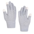 thumbnail image 2 of TKKCS Kids Knit Gloves Warm Elastic Ribbed Cuff Soft Stretchy Full Fingers Winter Gloves for Boys Girls Gray 3-8Years, 2 of 6