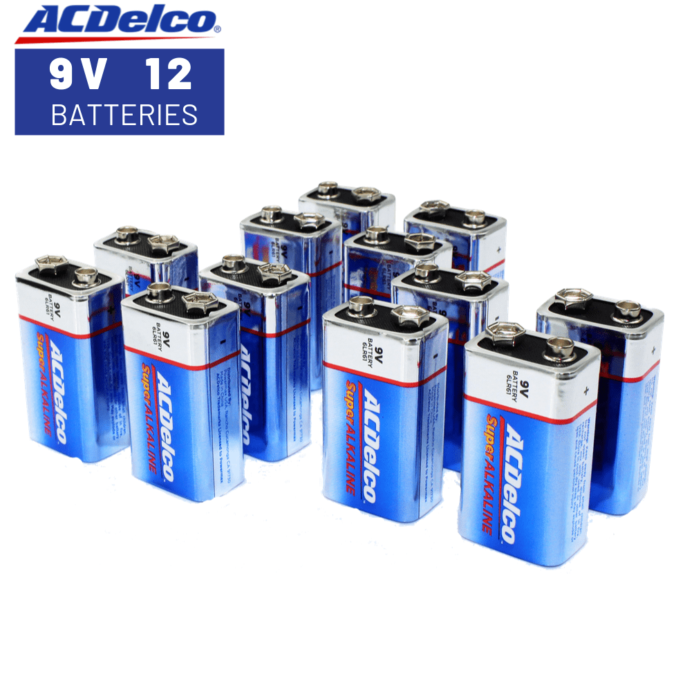 ACDelco 9V Batteries, Super Alkaline 9-Volt Battery, 12-Count - Walmart.com