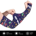 thumbnail image 3 of Uemuo Happy Mardi Gras Printed Arm Sleeves, Cooling UV Sun Protection Sports Compression for Men/Women, 3 of 8