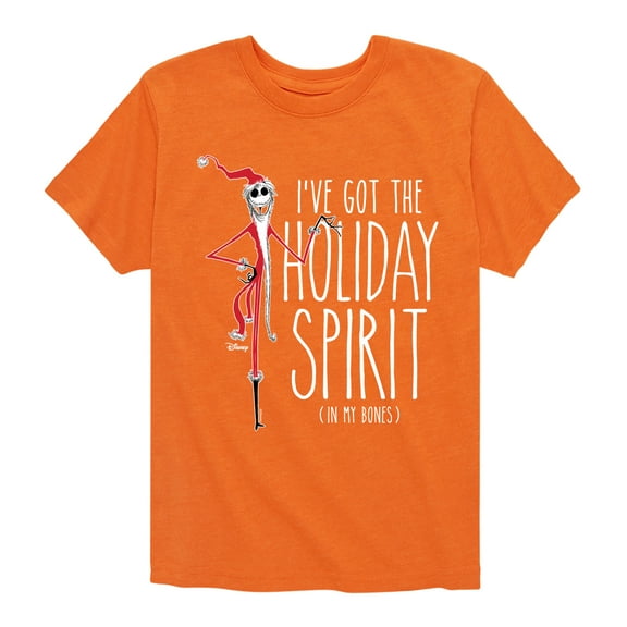 The Nightmare Before Christmas - Holiday Spirit In My Bones - Toddler And Youth Short Sleeve Graphic T-Shirt