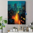 thumbnail image 4 of Night Seoul Skyline Abstract Canvas Art, South Korea Cityscape Home Wall Decor, 4 of 8