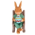 thumbnail image 2 of Figura de conejito de Pascua, mecedora, resina pintada a mano, tamaño perfecto, estatua de conejito de Pascua para jardín, Patio, 2 of 8