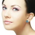 thumbnail image 3 of Galaxy Gold 14K Solid Gold 1.50 Carat Natural Blue Topaz Stud Earrings for Women - White Gold Fine Jewelry, 3 of 3