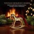 thumbnail image 5 of JeashCHAT Vintage Christmas Rocking Horse Ornament, Resin Horse Hanging Pendant Christmas Tree Decorations Xmas Holiday Gifts for Horse Lovers, 5 of 8
