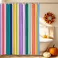 thumbnail image 3 of Colorful Striped Shower Curtain, Waterproof Shower Curtains for Bathroom, Modern Farmhouse Stripes Abstract Art Washable Fabric Bathtub Curtain Set Bath Decor with 12 Hooks 72"x78", 3 of 8