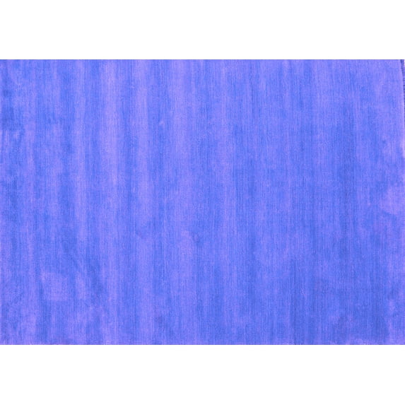 Ahgly Company Indoor Rectangle Abstract Purple Contemporary Area Rugs, 3' x 5'