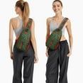 thumbnail image 6 of Sling Backpack,Green Christmas Tree Pattern Crossbody Bag with Water Bottle Holder,Waterproof Sling Bag for Men/Women with Chest Phone Holder for Hiking,Travel, 6 of 6