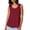 Brick Red, variant on Ladies' Casual Fashion Tank Top Spaghetti Strap Camisole V Neck Sleeveless Breathable Spring/Summer Wear Multiple Colors Top Women Beaded Neckline Shirt Bartender Tops for Women Women T Shirts