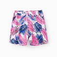 thumbnail image 3 of PatPat Mens Swim Trunks Tropical Leaf Pink Quick Dry Bathing Shorts Matching Couple Swimsuits Beach Vacation Wear Couple Gifts, 3 of 7