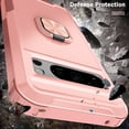 thumbnail image 3 of Feishell Back Case Fit for Google Pixel 8 Pro 6.2 inch,Shock Resistant Hybrid 3-In-1 Rotatable Finger Ring Kickstand Support Magnetic Car Mount Anti-Scratch Protective Phone Cover,Rosegold, 3 of 6