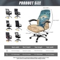 thumbnail image 7 of POLERO Sea Turtle Office Computer Chair Covers, All in One Computer Chair Slipcovers, Stretch Elastic Cloth for Study and Home Work Nook, 7 of 7