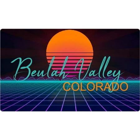 

Beulah Valley Colorado 4 X 2.25-Inch Fridge Magnet Retro Neon Design