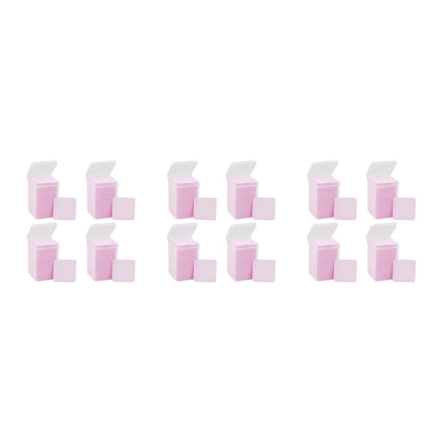 Minnieouse 4 juegos de almohadillas quitaesmalte de uñas hechas de no tejido para limpiar toallitas limpiadoras de uñas suaves absorbentes rosa Type1 NO1