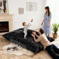 thumbnail image 6 of Nalone 4-in-1 Large Bean Bag Chair for Kids Adults - 6.4 FT Memory Foam Filled Convertible Lounger, Giant Children Furniture with Removable Washable Cover for Bedroom, Living Room, Office (Gray), 6 of 11