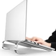 thumbnail image 1 of Laptop Stand under $5! CQCYD Portable Laptop Stand for Desk, Aluminum Alloy Ergonomic Computer Riser, Anti-Slip Cooling Laptop Holder, Adjustable Notebook Stand for 10-18 Inch, 1 of 7