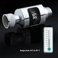 thumbnail image 4 of ARCADORA LED Shower Water Thermometer Silver ABS Real-Time Celsius Display 1/2 Inch Connector For Home Bathroom Shower Use, 4 of 8