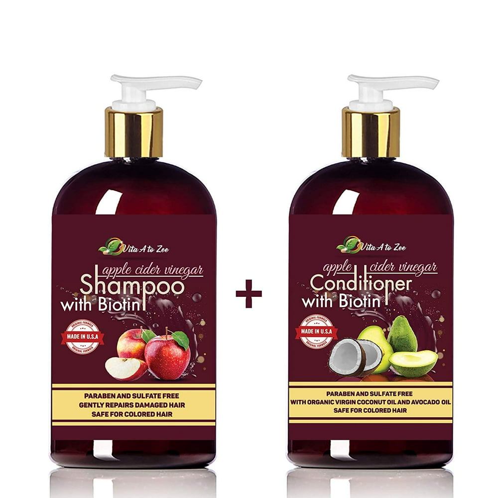 Apple Cider Vinegar & Biotin Shampoo & Conditioner Infused with Aloe