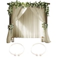 thumbnail image 1 of Elegant Voile Tulle Curtains Set for Weddings and Events 2PCS with Buckles, 1 of 7