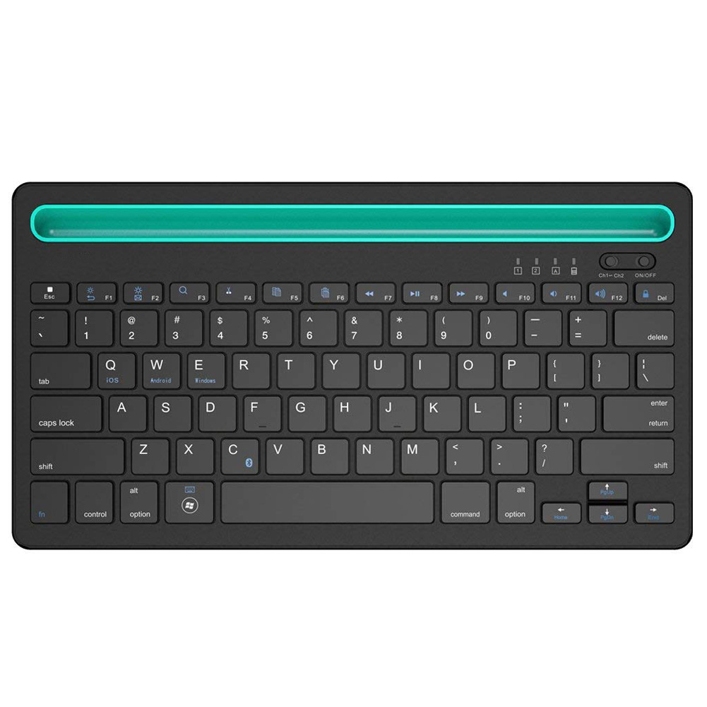 Bluetooth MultiDevice keyboard, Portable Rechargeable Slim Silent