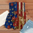 thumbnail image 5 of Womens 4th of July Smocked Strapless Pleated Tube Tops Pariotic Print Strapless Pleated Bandeau Tunic Sleeveless Tank Tops, 5 of 5