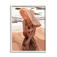 thumbnail image 4 of Stupell Industries Woman Sitting Enjoying Ocean Shore Summer Beach Graphic Art White Framed Art Print Wall Art, Design by Amelia Noyes, 4 of 5