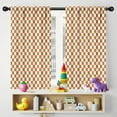 thumbnail image 5 of Blackout Kids Curtains,Orange and White Checkerboard Pattern Childrens Insulated Curtains Set Of 2,Bedroom Essentials,Toddler Room Decor 42"x54", 5 of 5