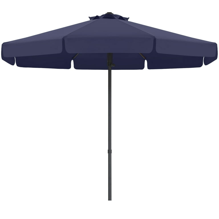 ABCCANOPY 10ft Patio Umbrella, Hand Push, Hanging Edge, UV Protection, Navy  Blue - Walmart.com