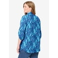 thumbnail image 2 of Woman Within Plus Size Pintucked Button Down Gauze Shirt, 2 of 6