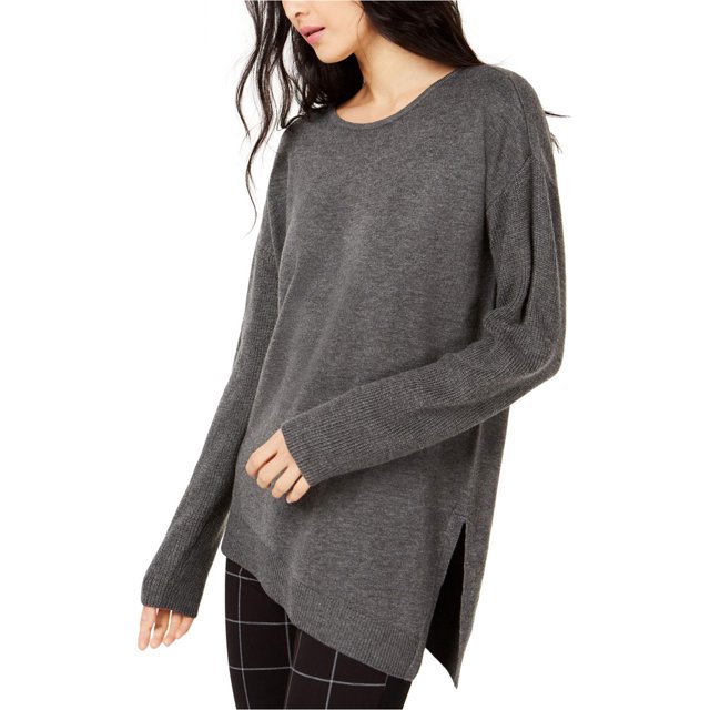 Suéter tipo túnica asimétrico I-N-C para mujer gris pequeño