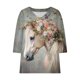 thumbnail image 2 of TaTaai Womens Spring Summer V Neck 3/4 Sleeve Printed Tops Loose Casual Pullover Blouses Soft Lightweight Daily Streetwear Outfits Gift, 2 of 5