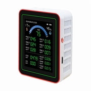 Home Use 18-in-1 Air Quality Monitor with CO2 PM2.5 Detection, Data Storage, White