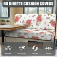 thumbnail image 4 of XYZCANDO Beautiful Rose Print Rv Dinette Cushion Covers,Stretchable Cushion Cover,RV Cushion Slipcover,Easy Installation,2 Backrest Covers and 2 Bench Covers Cute Designed for Ladies(Pink), 4 of 6