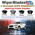thumbnail image 2 of 2014 Mazda CX-5 Beam Wiper Blades Wipers w/2yr Warranty (Set of 2), 2 of 5
