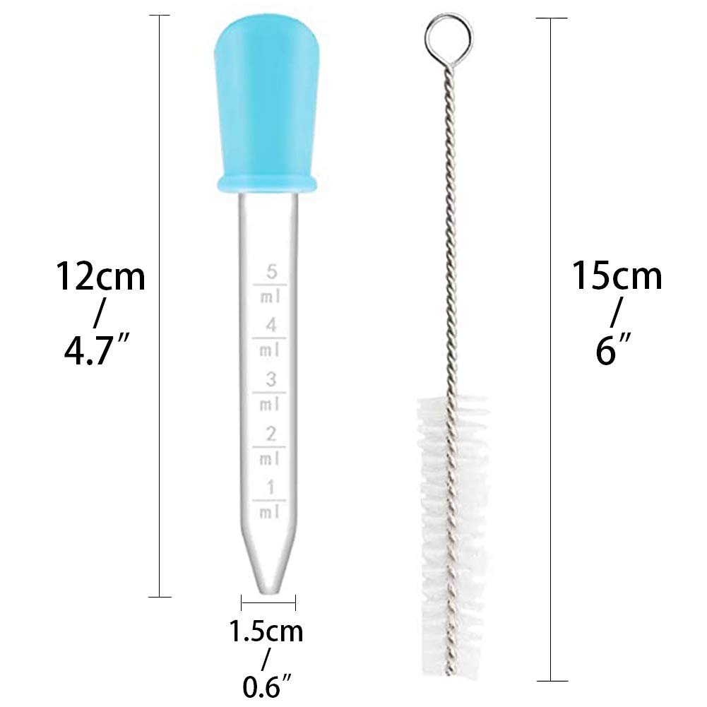 Lot De 3 Pipettes En Verre Graduées 10ml Avec Bouchon Caoutchouc - Pour Animaux, Cosmétique, Peinture