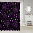 thumbnail image 2 of Manfei Gothic Spider Web Print Shower Curtain 72Wx78L,Moon Halloween Bath Curtain, 2 of 5