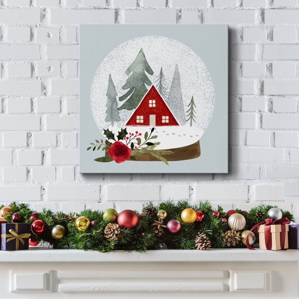 Snow Globe Village II- Gallery Wrapped Canvas