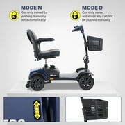 Mobility Scooters, Heavy Duty Compact AdultsElectric Scooters with 300W Motor, Motorized Scooter with Detachable Basket, Outdoor Senior Scooter With Anti-Tip wheel, Lite Blue, SS550