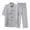 Gray clothing sets for men, variant on Mens 2 Piece Outfits Trendy Tang Suits for Men Casual Short Sleeve Frog Button Shirts and Pants Set Spring Summer Tai Chi Outfit Navy,XXL