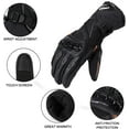 thumbnail image 5 of TAGVO Warm Windproof Waterproof, Hard Knuckle Palm Finger Protection Motorbike Riding Gloves Touch Screen Function, Snug Fit Good Grip Long Cuff Well Stitched Hand Protector, Black XL Size, 5 of 7