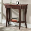 Convenience Concepts Newport 1 Drawer Console Table with Shelf, Mahogany