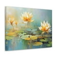 thumbnail image 4 of Hand-painted Lotus Flower Canvas Wall Art for Home Decor Ready-to-Hang, 4 of 18