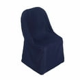 thumbnail image 2 of BalsaCircle 6 Navy Blue Solid Polyester Folding Chair Covers Slipcovers Linens Wedding Party, 2 of 8