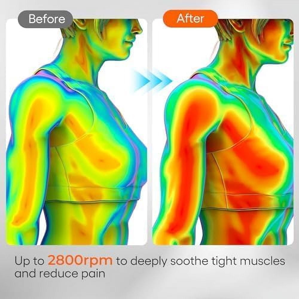 Massage Gun Deep Tissue with Extended Handle Revolutionary U-Shaped Back Massager Body Massager for Neck and Shoulder and Leg