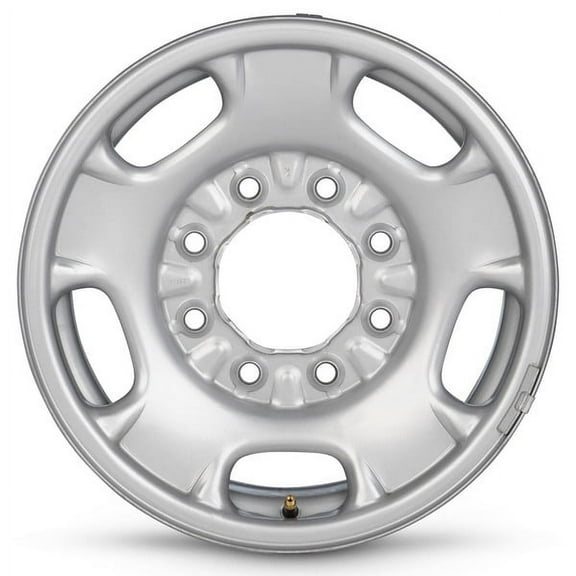 New OEM Take Off Wheel 17x7.5 in for 2011-2023 GMC Sierra 2500 Painted Silver 17 inch Steel Rim