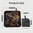 thumbnail image 3 of Cool Bearded Dragon Lizards Foldable Seat Cushion for Bleachers, Stadium Seats, Camping & Outdoor Events, Portable Lightweight Pad with Carabiner, 3 of 6