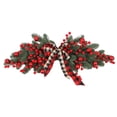 thumbnail image 2 of xiaxaixu Guirlande de Noël, Guirlande Lumineuse pour Porte d'Entrée avec Ruban Nœud et Baies Rouges pour la Maison, 2 of 9