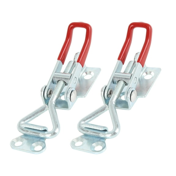2pcs Car Adjustable Handle Toggle Clamp Latch Hasp with Hole 100Kg 220Lbs Holding Capacity